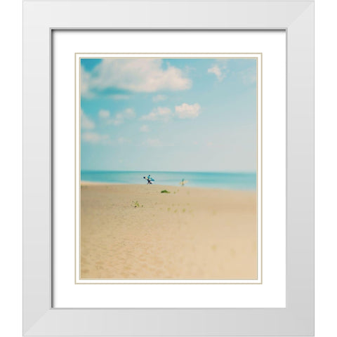 Silent Observer White Modern Wood Framed Art Print with Double Matting by Soffia, Myan