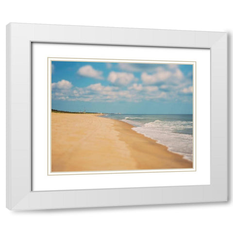 Virginia Beach White Modern Wood Framed Art Print with Double Matting by Soffia, Myan