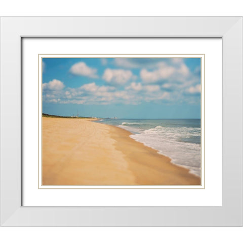 Virginia Beach White Modern Wood Framed Art Print with Double Matting by Soffia, Myan