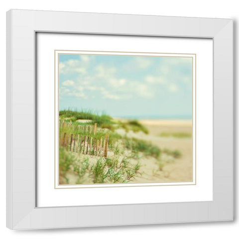 Sand Dunes White Modern Wood Framed Art Print with Double Matting by Soffia, Myan
