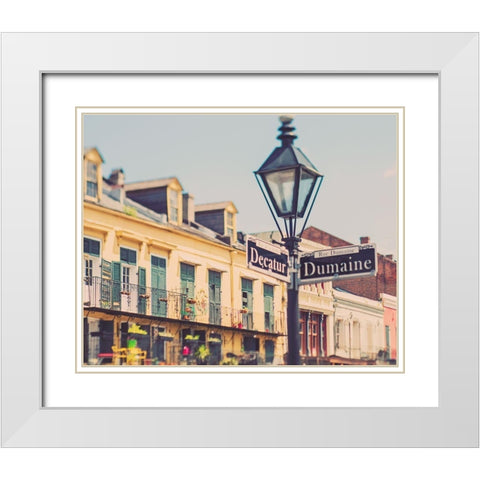 Rue de la Levee White Modern Wood Framed Art Print with Double Matting by Soffia, Myan