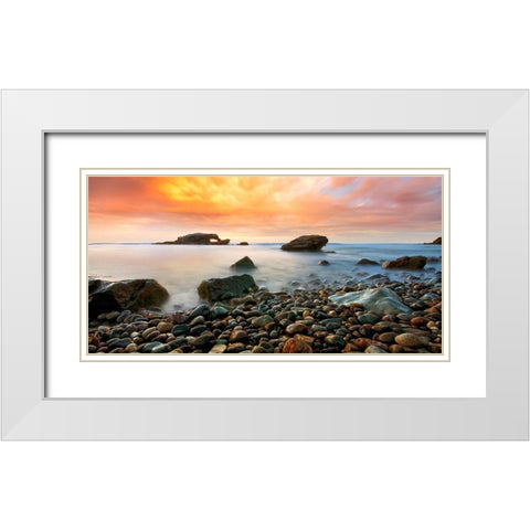 Timeless White Modern Wood Framed Art Print with Double Matting by Sie, Lee