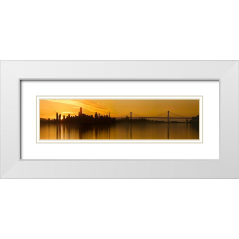 Urban Fall White Modern Wood Framed Art Print with Double Matting by Sie, Lee