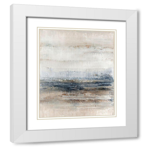 Winter Field No. 1 White Modern Wood Framed Art Print with Double Matting by Smach, Radek