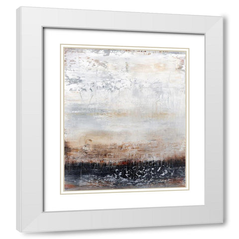 Winter Field No. 2 White Modern Wood Framed Art Print with Double Matting by Smach, Radek