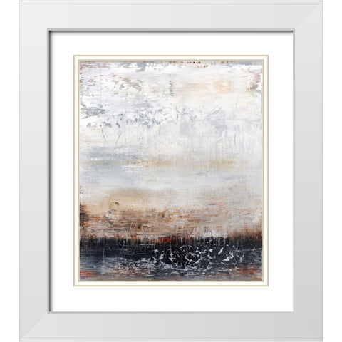 Winter Field No. 2 White Modern Wood Framed Art Print with Double Matting by Smach, Radek