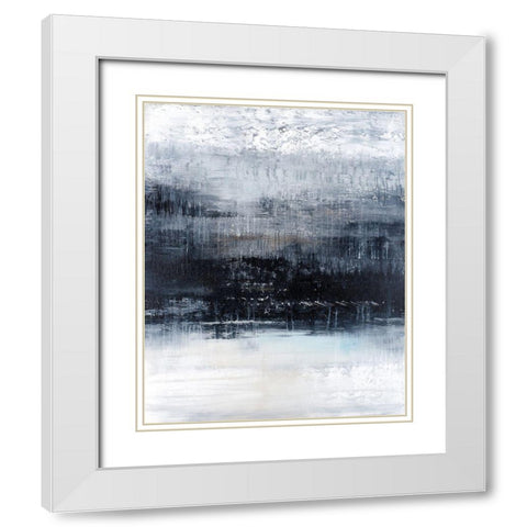 Indgo Night White Modern Wood Framed Art Print with Double Matting by Smach, Radek