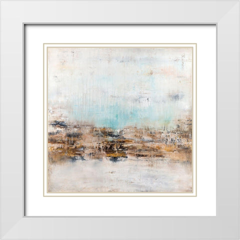 Not a Sound White Modern Wood Framed Art Print with Double Matting by Smach, Radek