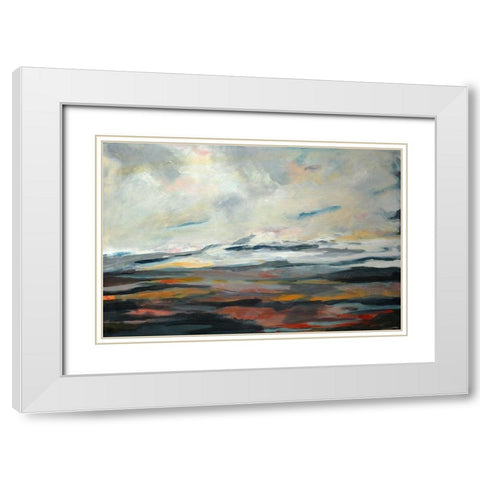 Looking West White Modern Wood Framed Art Print with Double Matting by Schuerbeke, Deanna