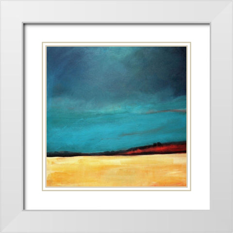 Waiting For The Rain White Modern Wood Framed Art Print with Double Matting by Schuerbeke, Deanna