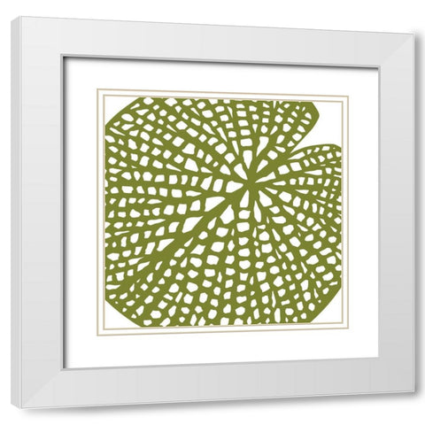 Lilypad White Modern Wood Framed Art Print with Double Matting by Sierer, Trish