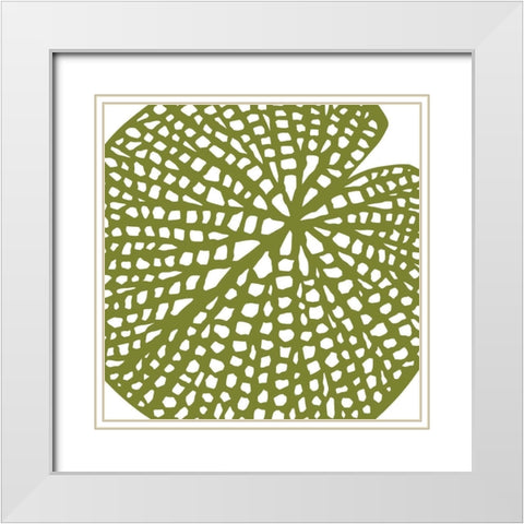 Lilypad White Modern Wood Framed Art Print with Double Matting by Sierer, Trish