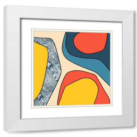 Wood White Modern Wood Framed Art Print with Double Matting by Sierer, Trish