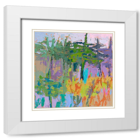 Jungle Boogey White Modern Wood Framed Art Print with Double Matting by Schmidt, Jane
