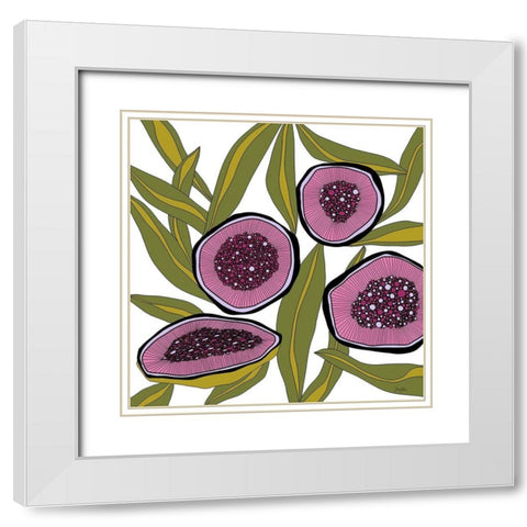 Bloom Burst White Modern Wood Framed Art Print with Double Matting by Sierer, Trish