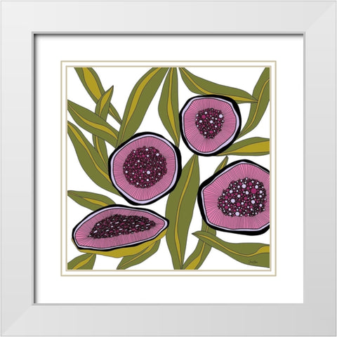 Bloom Burst White Modern Wood Framed Art Print with Double Matting by Sierer, Trish