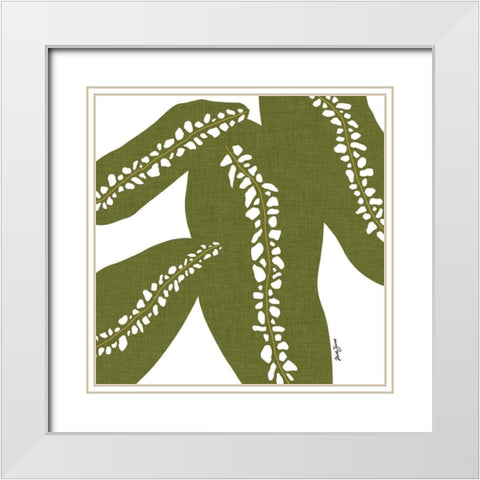 Rhaphido White Modern Wood Framed Art Print with Double Matting by Sierer, Trish