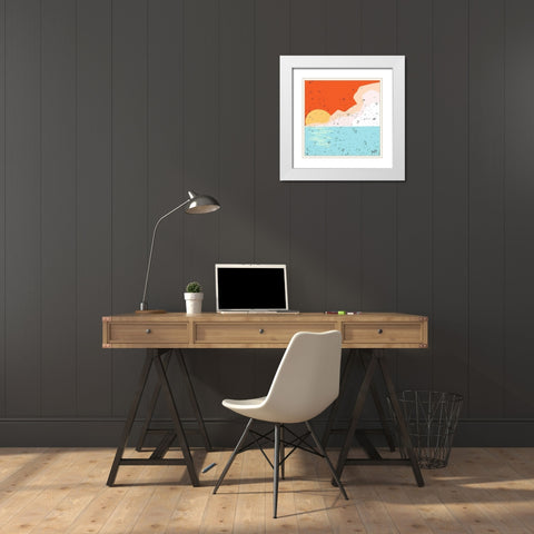 Skyline White Modern Wood Framed Art Print with Double Matting by Sierer, Trish