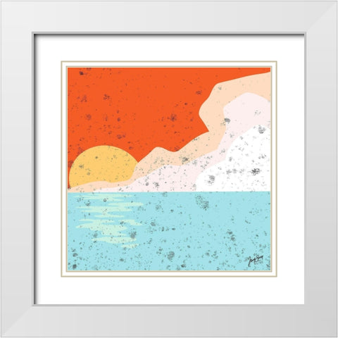 Skyline White Modern Wood Framed Art Print with Double Matting by Sierer, Trish