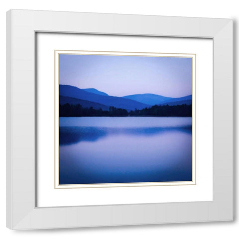 Dusk Cooper Lake White Modern Wood Framed Art Print with Double Matting by Sinclair, Kelly
