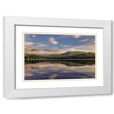 Morning Cooper Lake White Modern Wood Framed Art Print with Double Matting by Sinclair, Kelly