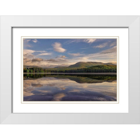 Morning Cooper Lake White Modern Wood Framed Art Print with Double Matting by Sinclair, Kelly