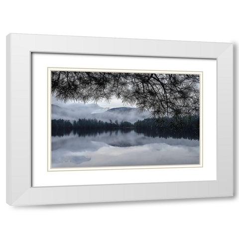 Rainy Day Cooper Lake White Modern Wood Framed Art Print with Double Matting by Sinclair, Kelly