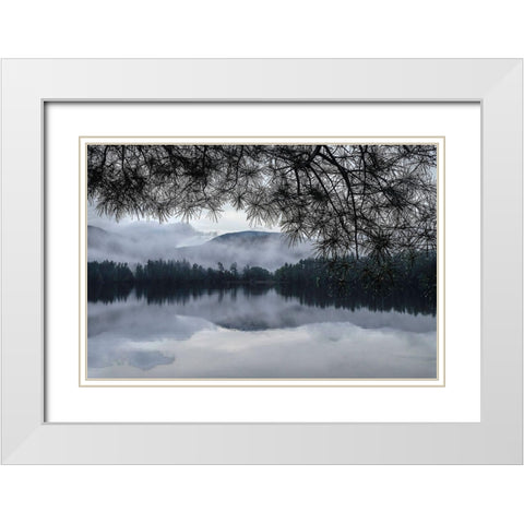 Rainy Day Cooper Lake White Modern Wood Framed Art Print with Double Matting by Sinclair, Kelly