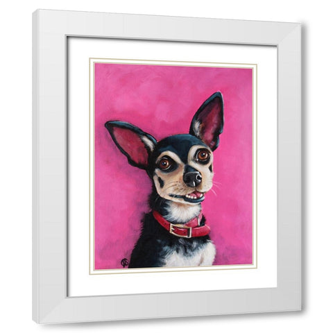 Bubba White Modern Wood Framed Art Print with Double Matting by Stewart, Lucia