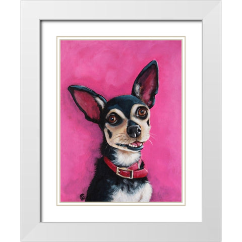 Bubba White Modern Wood Framed Art Print with Double Matting by Stewart, Lucia