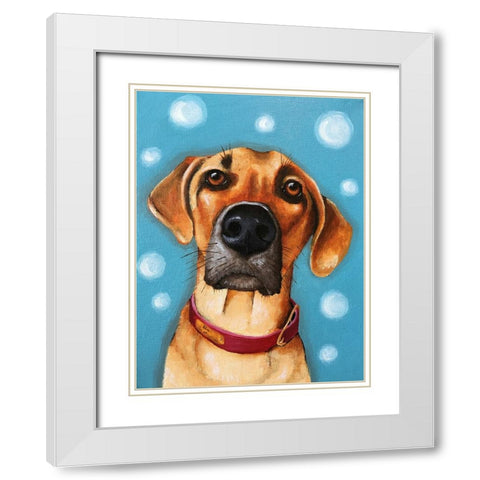 Simba White Modern Wood Framed Art Print with Double Matting by Stewart, Lucia