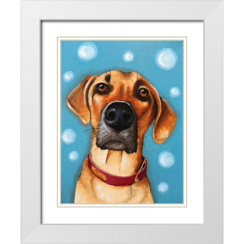 Simba White Modern Wood Framed Art Print with Double Matting by Stewart, Lucia