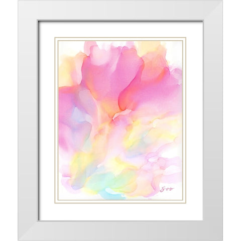 Fairytale White Modern Wood Framed Art Print with Double Matting by SoosooStudios