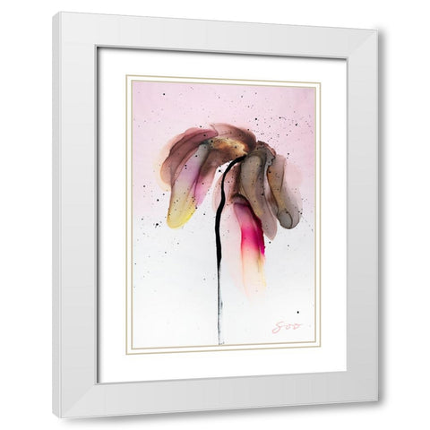 Rebirth White Modern Wood Framed Art Print with Double Matting by SoosooStudios