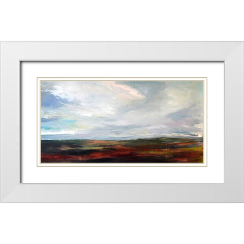 Looking East White Modern Wood Framed Art Print with Double Matting by Schuerbeke, Deanna