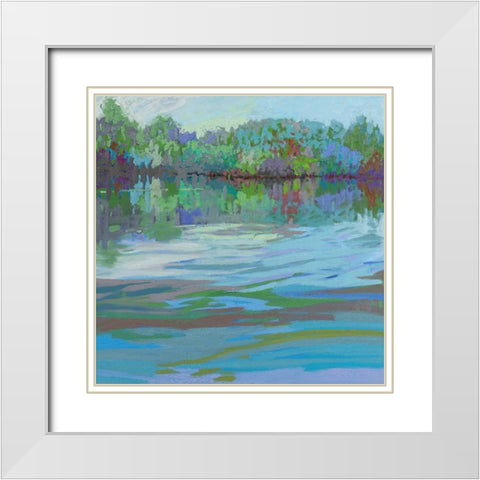 Waterways IX White Modern Wood Framed Art Print with Double Matting by Schmidt, Jane