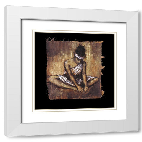 Soulful Grace II White Modern Wood Framed Art Print with Double Matting by Stewart, Monica