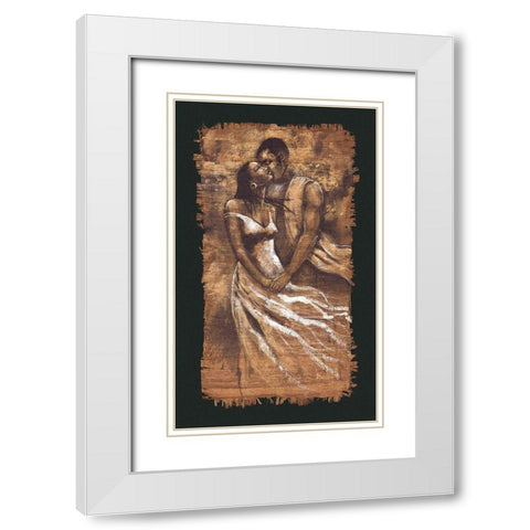 Whisper White Modern Wood Framed Art Print with Double Matting by Stewart, Monica