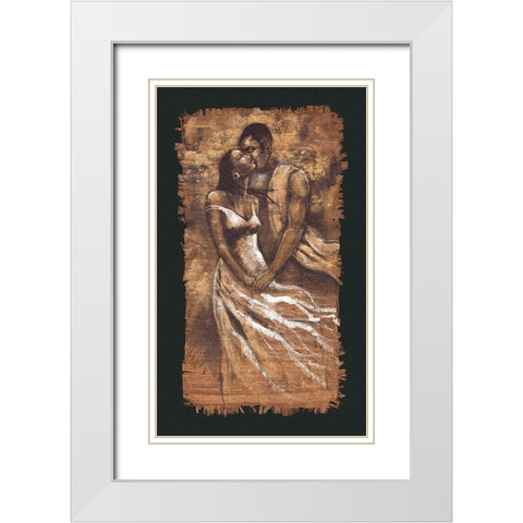 Whisper White Modern Wood Framed Art Print with Double Matting by Stewart, Monica