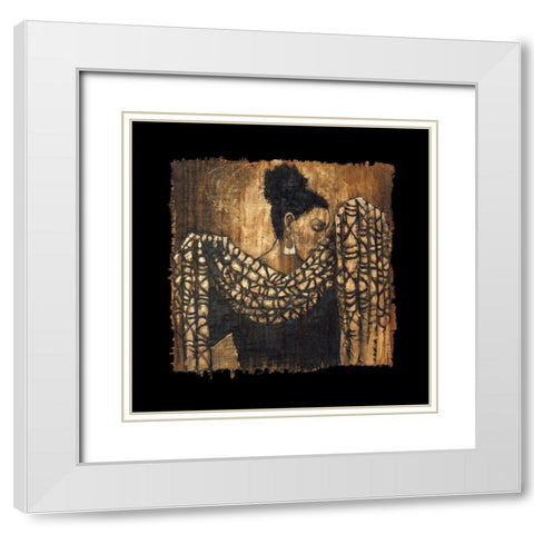 Wrapped in the Moment White Modern Wood Framed Art Print with Double Matting by Stewart, Monica