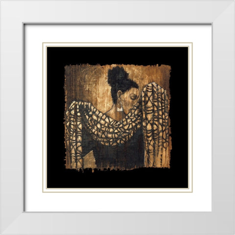 Wrapped in the Moment White Modern Wood Framed Art Print with Double Matting by Stewart, Monica