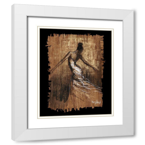 Graceful Motion III White Modern Wood Framed Art Print with Double Matting by Stewart, Monica