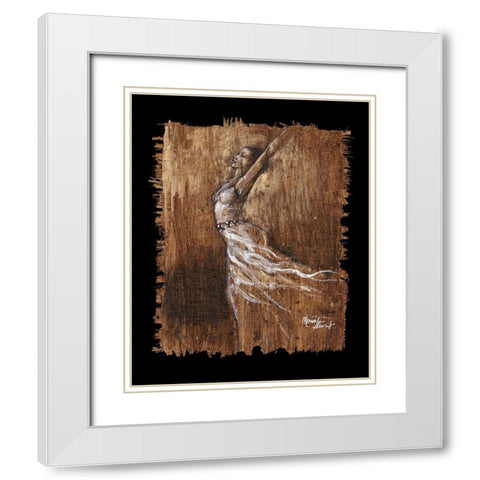 Graceful Motion IV White Modern Wood Framed Art Print with Double Matting by Stewart, Monica