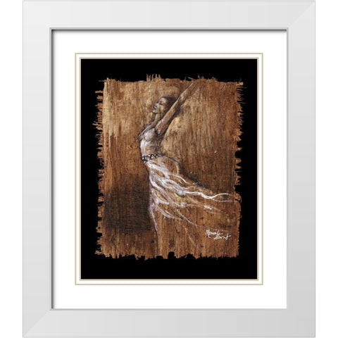Graceful Motion IV White Modern Wood Framed Art Print with Double Matting by Stewart, Monica