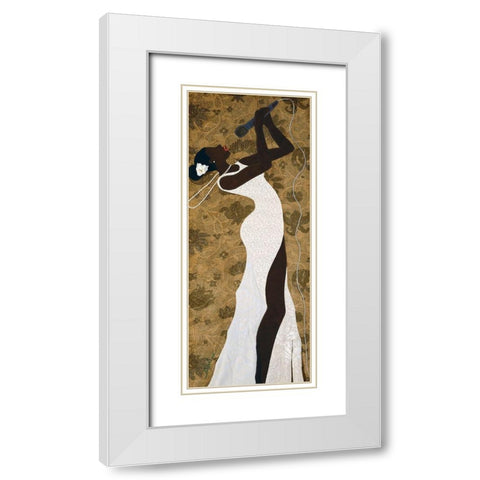 Center Stage White Modern Wood Framed Art Print with Double Matting by Stephens, Phyllis