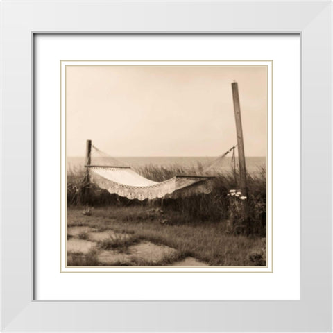 Hammock White Modern Wood Framed Art Print with Double Matting by Triebert, Christine