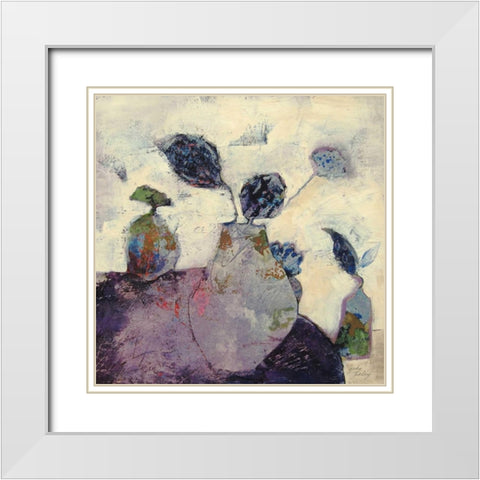 Still Life in Lilac White Modern Wood Framed Art Print with Double Matting by Thorley, Judy