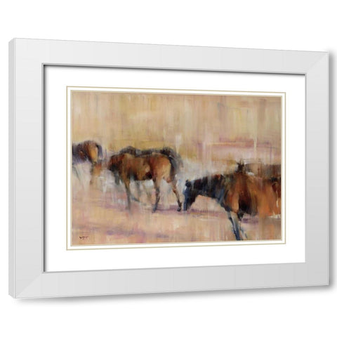 Kentucky Morning White Modern Wood Framed Art Print with Double Matting by Tonov, Valtcho