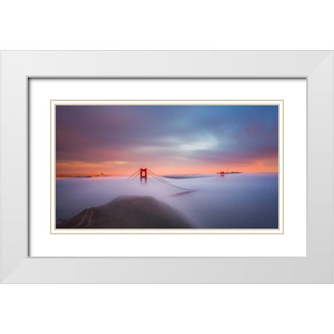 Just Another Day in the Bay White Modern Wood Framed Art Print with Double Matting by Toby Harriman Visuals