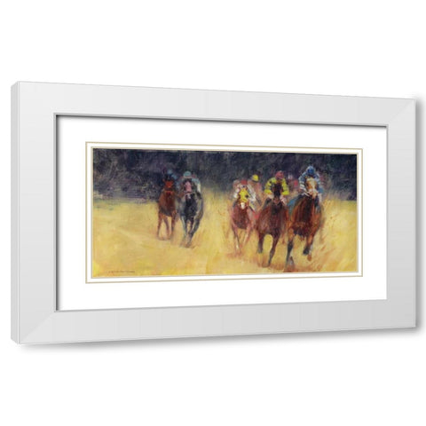 Derby 2016 White Modern Wood Framed Art Print with Double Matting by Tonov, Valtcho